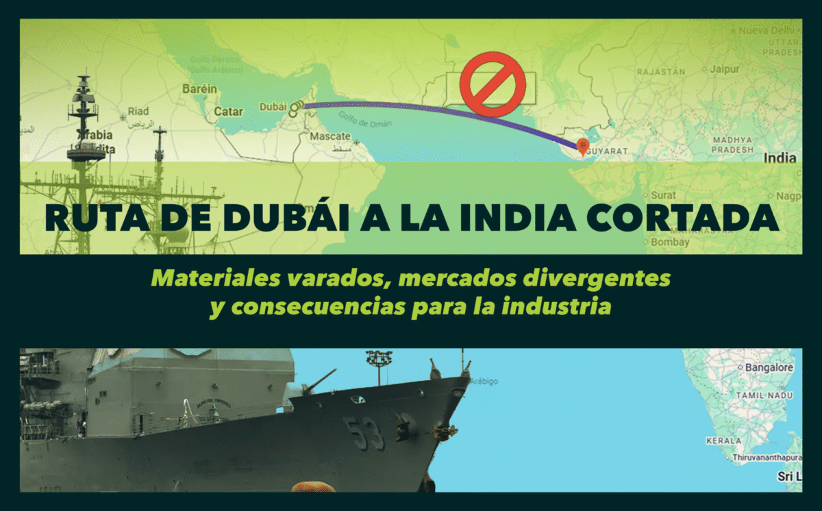Ruta de Dubái a la India cortada