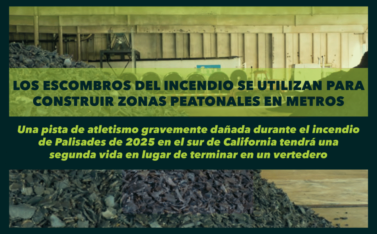 Los escombros del incendio se utilizan para construir zonas peatonales en metros