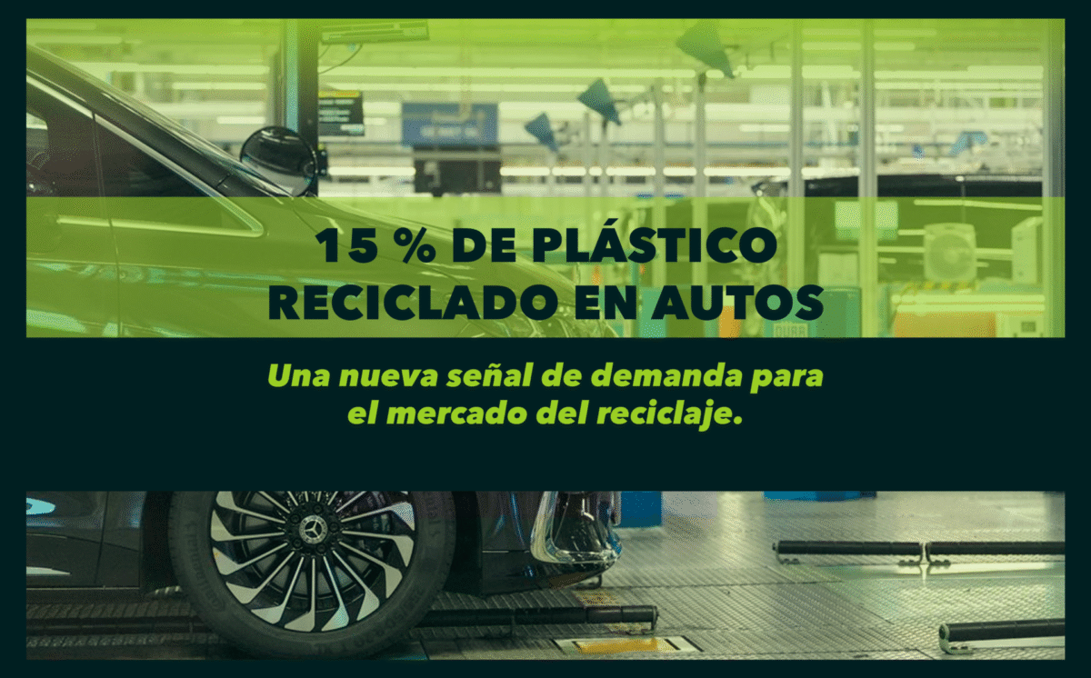 15 % de plástico reciclado en autos