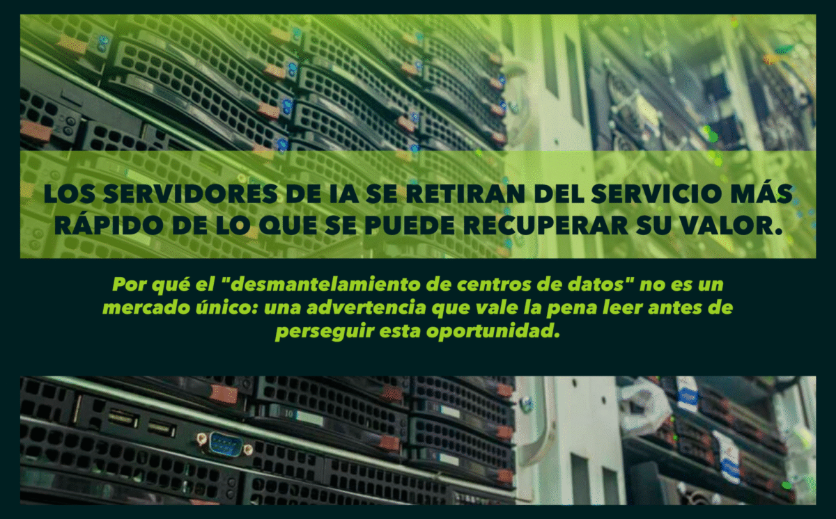 Los servidores de IA se retiran del servicio más rápido de lo que se puede recuperar su valor.